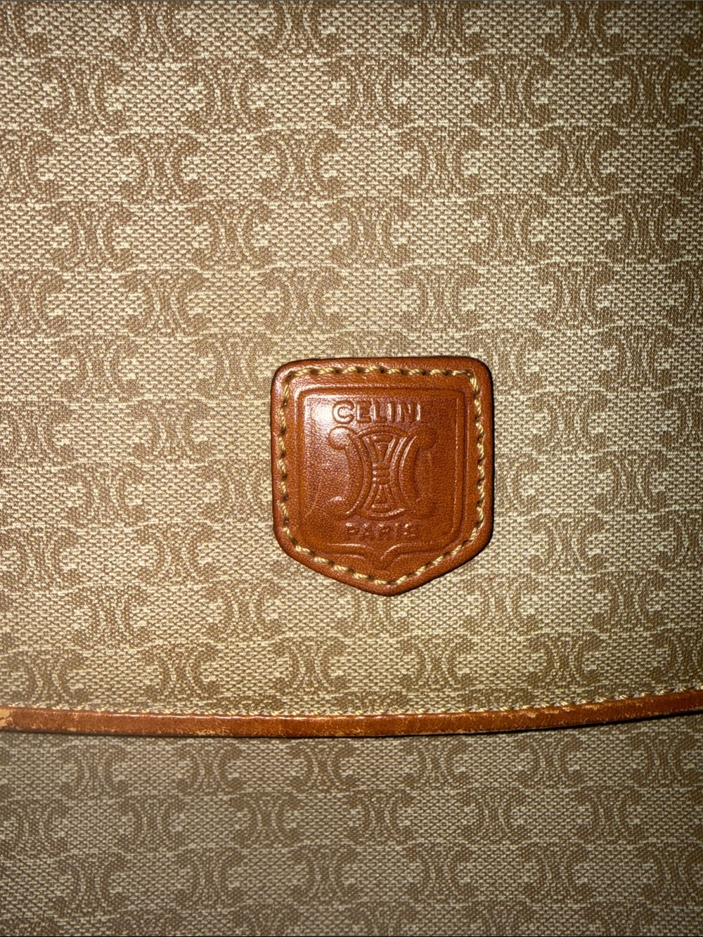 Celine Tan Monogram Envelope Clutch-Large - Picture 2 of 13
